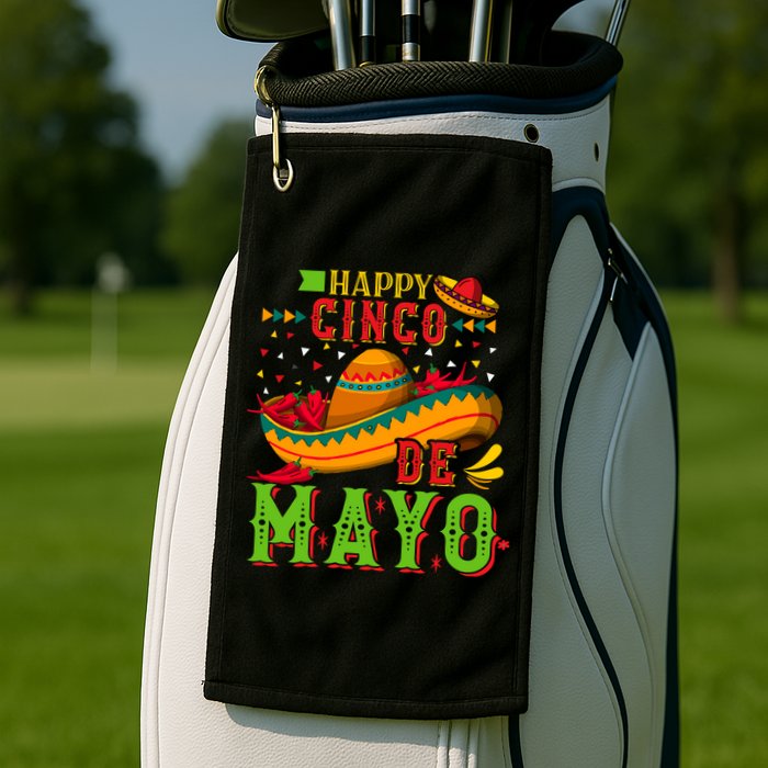 Happy Cinco De Mayo Golf Towel