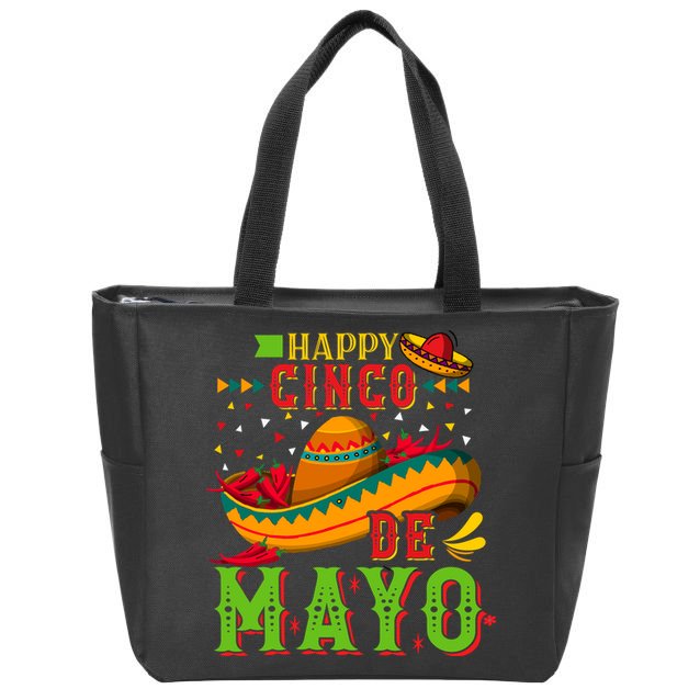 Happy Cinco De Mayo Zip Tote Bag