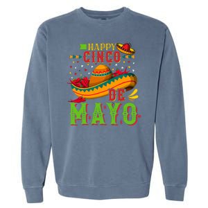 Happy Cinco De Mayo Garment-Dyed Sweatshirt