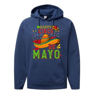 Happy Cinco De Mayo Performance Fleece Hoodie