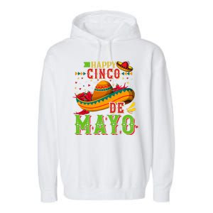 Happy Cinco De Mayo Garment-Dyed Fleece Hoodie