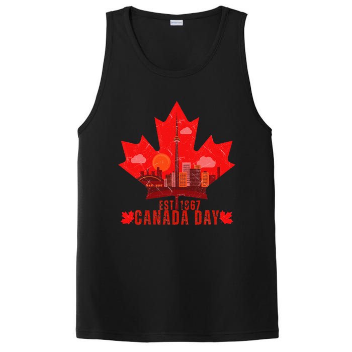 Happy Canada Day Cool Design Canada Maple For Women Men Kids PosiCharge Competitor Tank