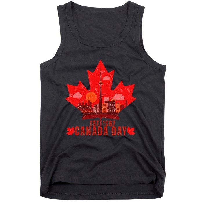 Happy Canada Day Cool Design Canada Maple For Women Men Kids Tank Top