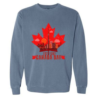 Happy Canada Day Cool Design Canada Maple For Women Men Kids Garment-Dyed Sweatshirt