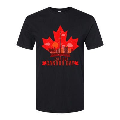 Happy Canada Day Cool Design Canada Maple For Women Men Kids Softstyle CVC T-Shirt