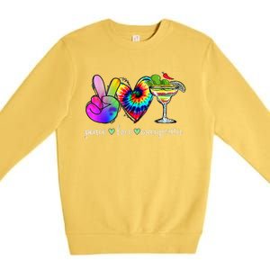 Happy Cinco De Mayo Peace Love Margarita Tie Dye Mexican Premium Crewneck Sweatshirt