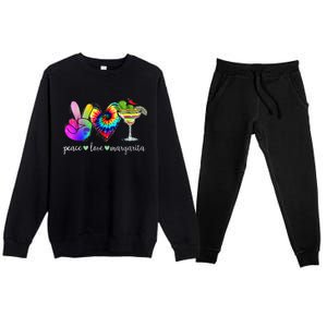 Happy Cinco De Mayo Peace Love Margarita Tie Dye Mexican Premium Crewneck Sweatsuit Set