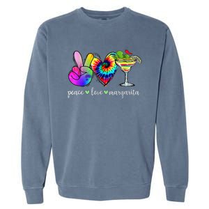 Happy Cinco De Mayo Peace Love Margarita Tie Dye Mexican Garment-Dyed Sweatshirt