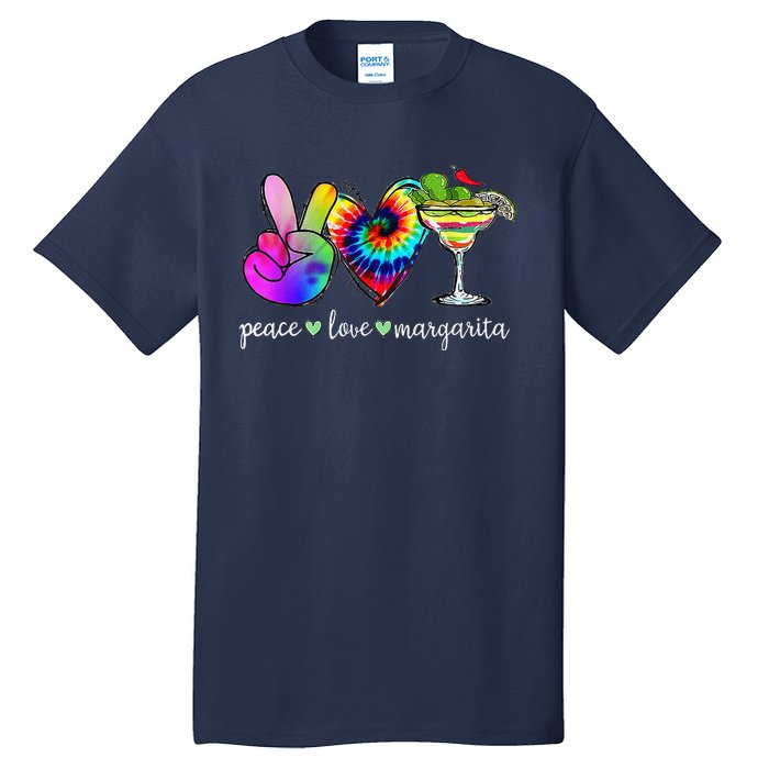 Happy Cinco De Mayo Peace Love Margarita Tie Dye Mexican Tall T-Shirt