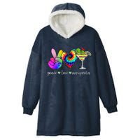 Happy Cinco De Mayo Peace Love Margarita Tie Dye Mexican Hooded Wearable Blanket