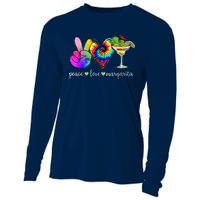 Happy Cinco De Mayo Peace Love Margarita Tie Dye Mexican Cooling Performance Long Sleeve Crew