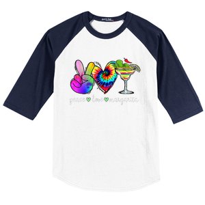 Happy Cinco De Mayo Peace Love Margarita Tie Dye Mexican Baseball Sleeve Shirt