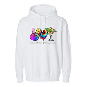 Happy Cinco De Mayo Peace Love Margarita Tie Dye Mexican Garment-Dyed Fleece Hoodie