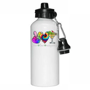 Happy Cinco De Mayo Peace Love Margarita Tie Dye Mexican Aluminum Water Bottle