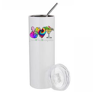 Happy Cinco De Mayo Peace Love Margarita Tie Dye Mexican Stainless Steel Tumbler