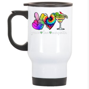 Happy Cinco De Mayo Peace Love Margarita Tie Dye Mexican Stainless Steel Travel Mug