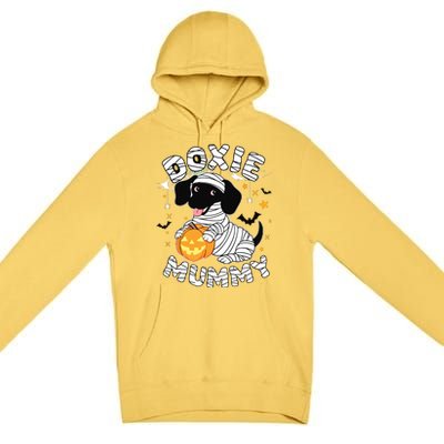 Halloween Costume Dachshund Dog Lover Doxie Mummy Premium Pullover Hoodie