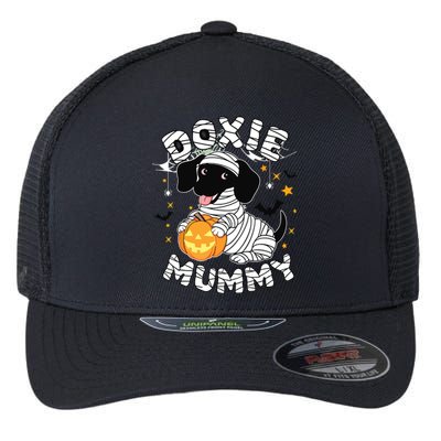 Halloween Costume Dachshund Dog Lover Doxie Mummy Flexfit Unipanel Trucker Cap