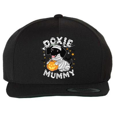 Halloween Costume Dachshund Dog Lover Doxie Mummy Wool Snapback Cap