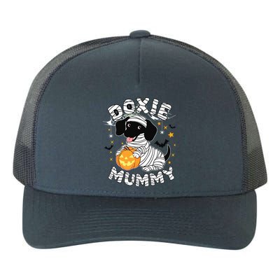 Halloween Costume Dachshund Dog Lover Doxie Mummy Yupoong Adult 5-Panel Trucker Hat