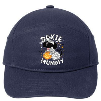 Halloween Costume Dachshund Dog Lover Doxie Mummy 7-Panel Snapback Hat