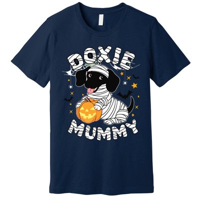 Halloween Costume Dachshund Dog Lover Doxie Mummy Premium T-Shirt