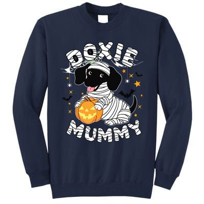 Halloween Costume Dachshund Dog Lover Doxie Mummy Tall Sweatshirt