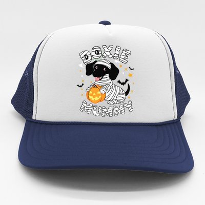 Halloween Costume Dachshund Dog Lover Doxie Mummy Trucker Hat