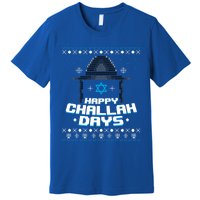 Happy Challah Days Jewish Hanukkah Ugly Christmas Sweater Gift Premium T-Shirt