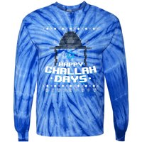 Happy Challah Days Jewish Hanukkah Ugly Christmas Sweater Gift Tie-Dye Long Sleeve Shirt