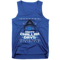 Happy Challah Days Jewish Hanukkah Ugly Christmas Sweater Gift Tank Top