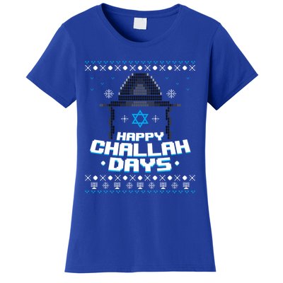 Happy Challah Days Jewish Hanukkah Ugly Christmas Sweater Gift Women's T-Shirt