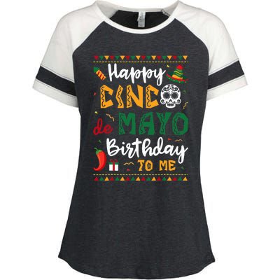 Happy Cinco de Mayo Birthday To Me Born In May Gifts Enza Ladies Jersey Colorblock Tee