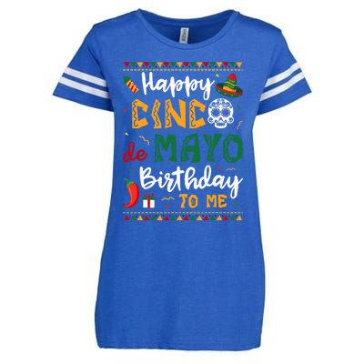 Happy Cinco de Mayo Birthday To Me Born In May Gifts Enza Ladies Jersey Football T-Shirt