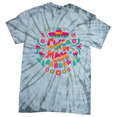 Happy Cinco De Mayo Mexican Fiesta 5 De Mayo Mexico Party Vneck Tie-Dye T-Shirt