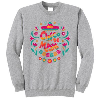 Happy Cinco De Mayo Mexican Fiesta 5 De Mayo Mexico Party Vneck Tall Sweatshirt