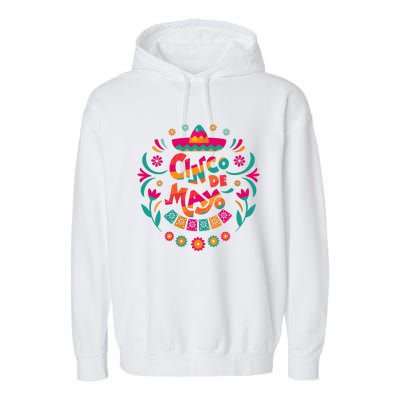 Happy Cinco De Mayo Mexican Fiesta 5 De Mayo Mexico Party Vneck Garment-Dyed Fleece Hoodie