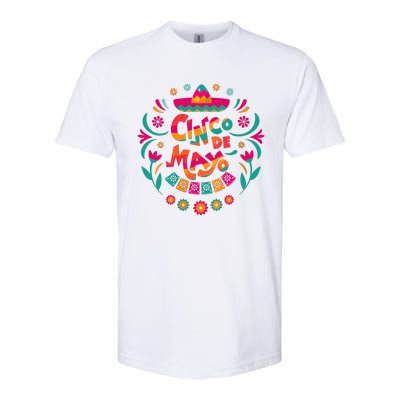 Happy Cinco De Mayo Mexican Fiesta 5 De Mayo Mexico Party Vneck Softstyle CVC T-Shirt