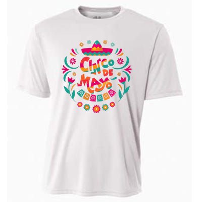 Happy Cinco De Mayo Mexican Fiesta 5 De Mayo Mexico Party Vneck Cooling Performance Crew T-Shirt