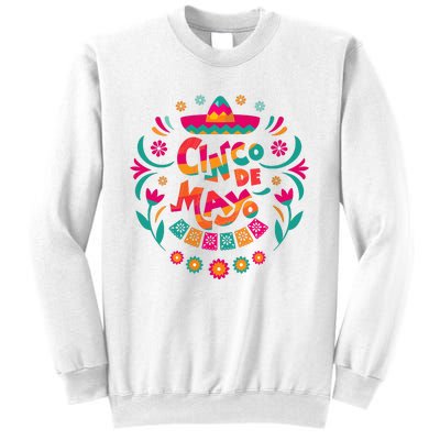 Happy Cinco De Mayo Mexican Fiesta 5 De Mayo Mexico Party Vneck Sweatshirt