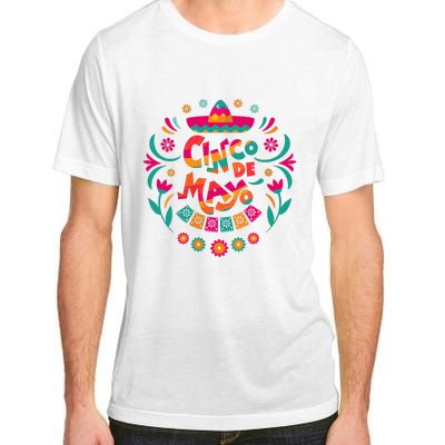 Happy Cinco De Mayo Mexican Fiesta 5 De Mayo Mexico Party Vneck Adult ChromaSoft Performance T-Shirt