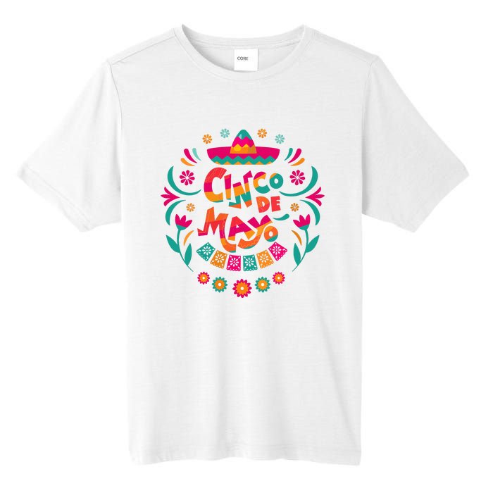 Happy Cinco De Mayo Mexican Fiesta 5 De Mayo Mexico Party Vneck Tall Fusion ChromaSoft Performance T-Shirt