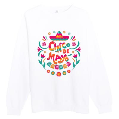 Happy Cinco De Mayo Mexican Fiesta 5 De Mayo Mexico Party Vneck Premium Crewneck Sweatshirt