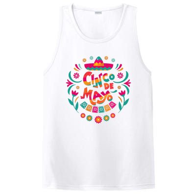 Happy Cinco De Mayo Mexican Fiesta 5 De Mayo Mexico Party Vneck PosiCharge Competitor Tank