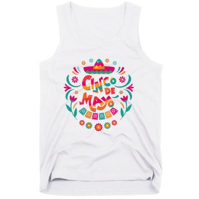 Happy Cinco De Mayo Mexican Fiesta 5 De Mayo Mexico Party Vneck Tank Top