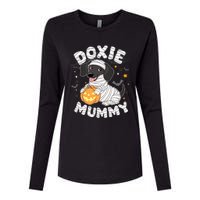 Halloween Costume Dachshund Dog Lover Doxie Mummy Womens Cotton Relaxed Long Sleeve T-Shirt