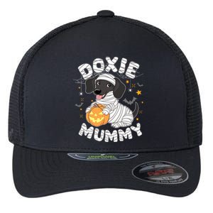 Halloween Costume Dachshund Dog Lover Doxie Mummy Flexfit Unipanel Trucker Cap