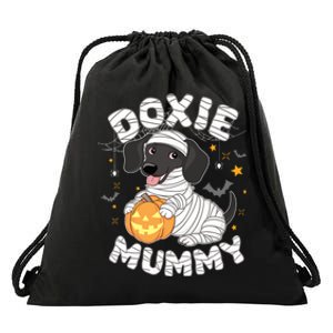 Halloween Costume Dachshund Dog Lover Doxie Mummy Drawstring Bag