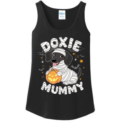 Halloween Costume Dachshund Dog Lover Doxie Mummy Ladies Essential Tank