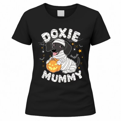 Halloween Costume Dachshund Dog Lover Doxie Mummy Women's T-Shirt